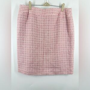 NWOT Isabel & Nina Pink Tweed Pencil Skirt 14